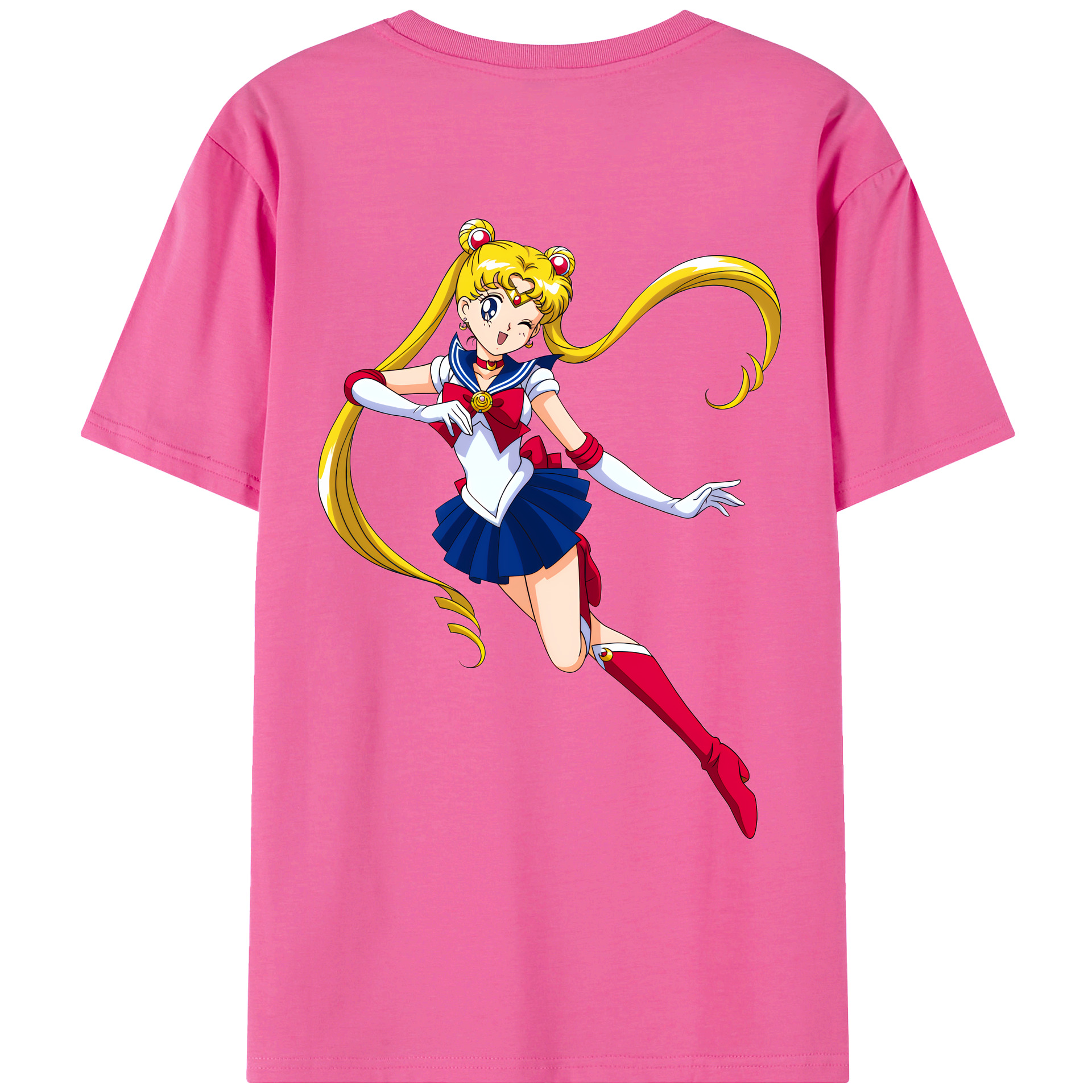（画像用） 美少女戦士セーラームーン 月野 うさぎ つきの うさぎ Sailor Moon Tsukino Usagi レディース半袖Tシャツ(バックプリント)